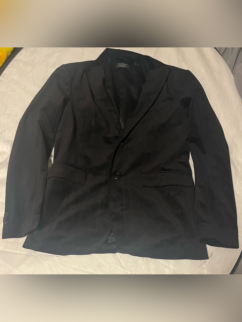Zara Men's Black Two-Button Notch Lapel Sport Coat